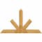Ekena Millwork Saratoga Rough Sawn Timber Gable Bracket, Western Red Cedar, 72"W x 42"H x 6"D x 6"F, 14/12 Pitch GBW072X42X0606SAR00RWR - alternate 1